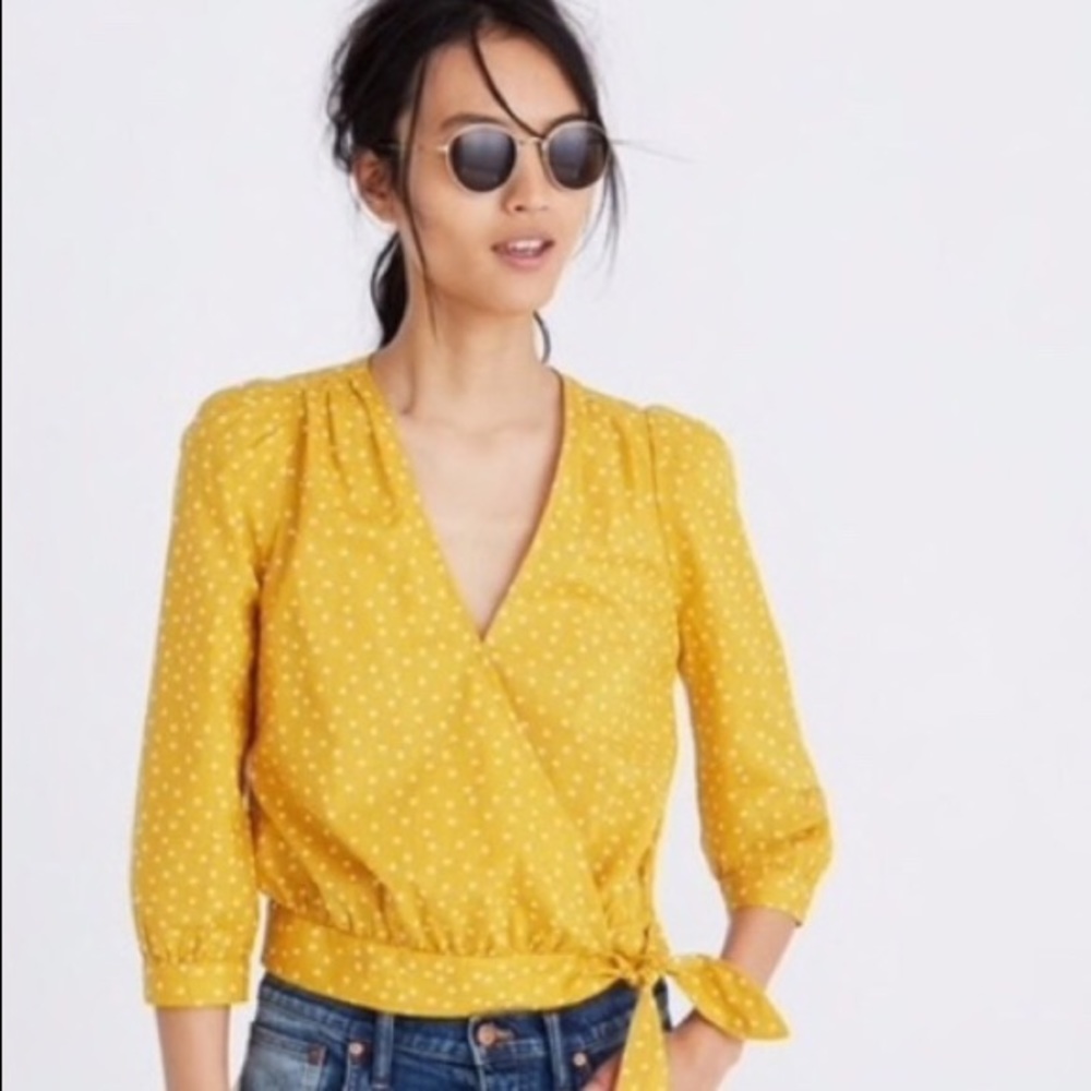 Madewell Wrap Top in Star Scatter